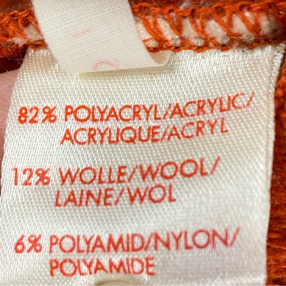 Vintage Mondi Rust Orange Textured Plush Cardigan Shawl Collar Size 36 - Picture 12 of 13